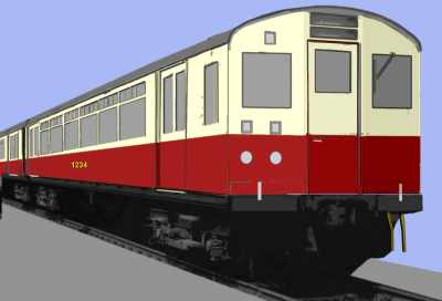 Sketch of a Tyneside electric commuter train