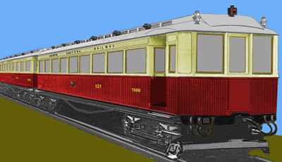 Sketch of a Tyneside electric commuter train
