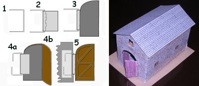 Sketch and Photo showing working barn doors.