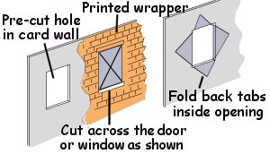 Cutting paper windows