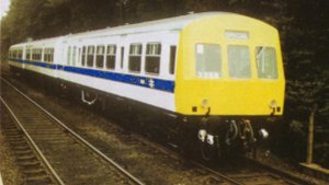 Photo of a Refurbished and reliveried DMU in about 1980