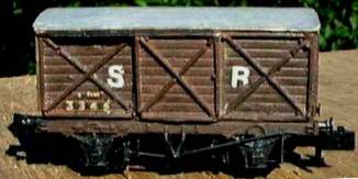 LSWR/SR 8 Ton Van by Mr Snelling, runs on a Peco chassis