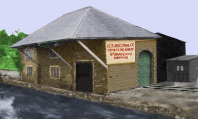 Sketch of a  Canal/Rail Goods Shed and Warehouse