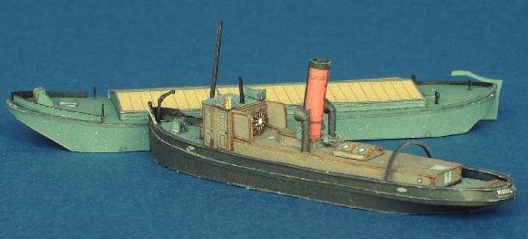 Photo of a Paper Shipwright Tug and Barge