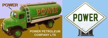 Power petrol road tanker and post war pump globe