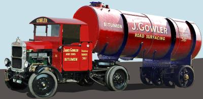 Restored 1929 Scammel tanker lorry.