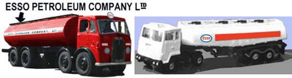 Esso lorries in 1960s and 1970s livery
