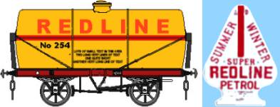 Redline tank and advertising plate