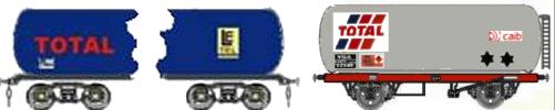 Sketch of 1980s leased tanks in Total livery