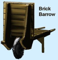 Sketch showing typical wooden brick barrow