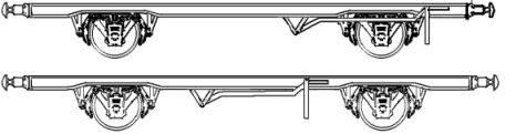 Sketch showing the design of the early standard BR air brake chassis