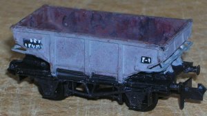 Model of 13 ton coal hopper based on the N Gauge Society ore hopper kit