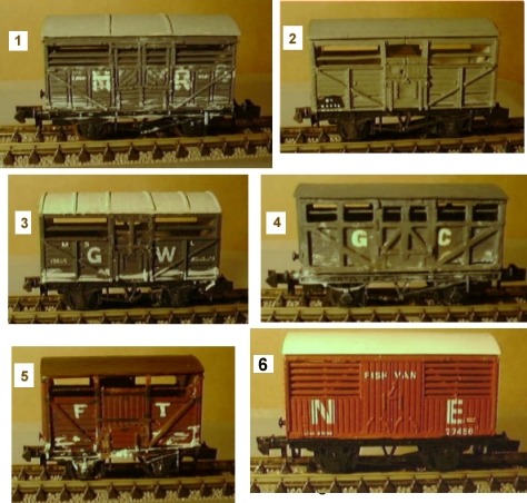 N Gauge models of cattle wagons