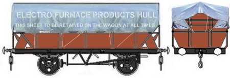 Sketch of sheeted 21 ton hopper wagon