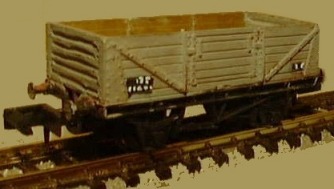 Models of steel ended open wagons based on the Farish five plank wagon