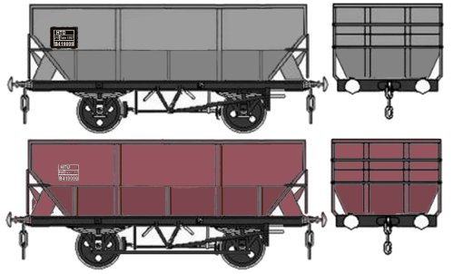Sketch of rebodied 21 ton hopper wagons