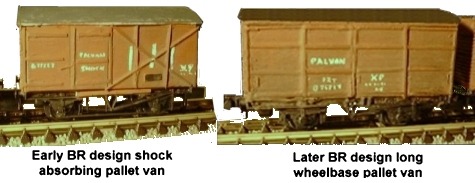 Photo showing models of BR pallet vans