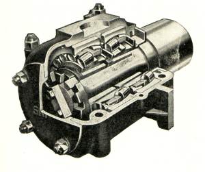 Cross section of  roller bearing axle box