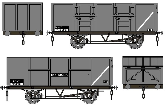 Sketches of BR 24.5 ton mineral wagons
