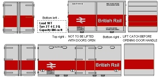 Post 1964 British Railways Speedfreight container livery