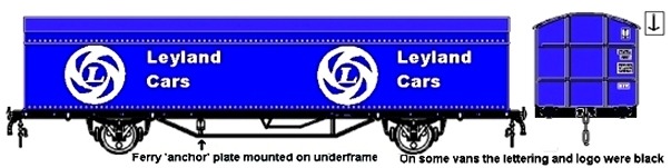 Sketch of the BR ferry vans converted for British Leyland traffic.