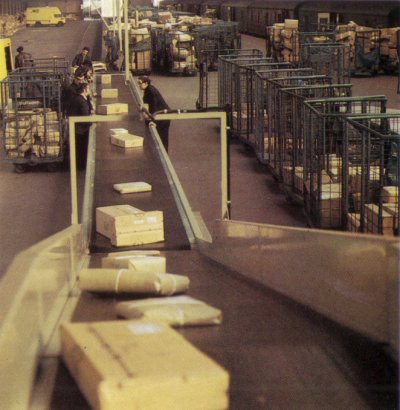 Photo of NFC parcels services in the 1970s