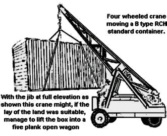 Small cranes used in railway yards