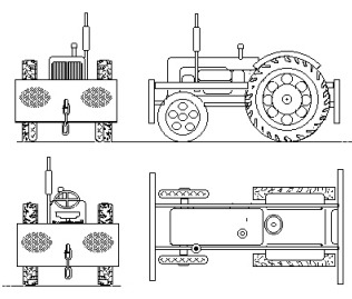 Sketch of shunting tractor