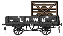 Wagon loaded with a large but light crate secured toward one end of the wagon