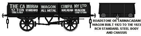Sketch of a steel bodied stone wagon