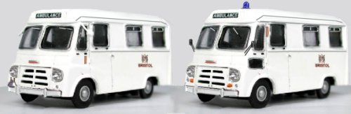 Morris ambulances from the early 1960s and early 1970s showing typical markings of the era
