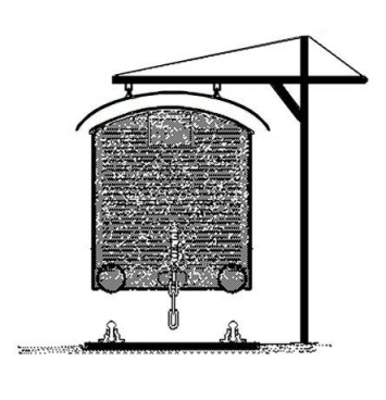 Sketch of a typical loading gauge used in goods yards