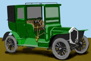 Sketch of 1908 Rover 'Lauaulette'