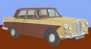 Sketch of 1965 Wolseley saloon