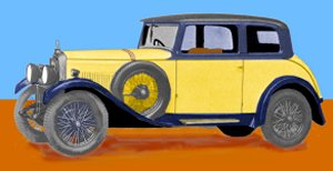 Sketch of 1930 Alvis saloon