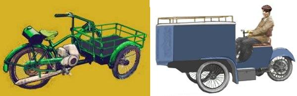 Traders morotised tricycle delivery vehicles