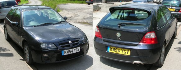 MG ZR sports saloon