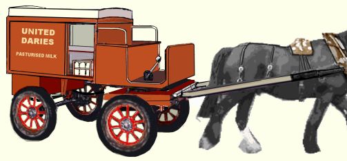 Horse drawn milk floats