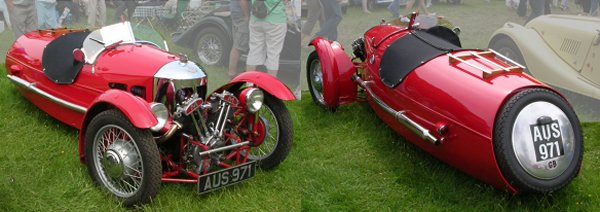 Morgan three wheeler sports car