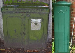 Tram power switch and electricity board boxes