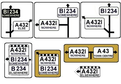 Cast metal junction signs