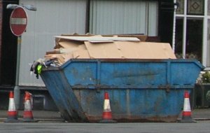 British skip with cones