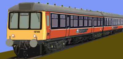 Sketch of a Class 107 DMU