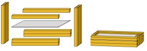 Sketch showing construction of water troughs