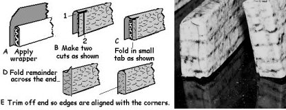 Sketch showing stone wall ends