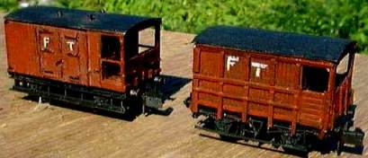 Brake vans produced using a Peco brake van kit