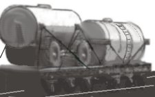 Sketch of milk road-rail tank trailer and milk tank wagon