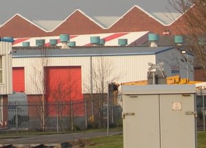 Photo of roof vents on a modern factory