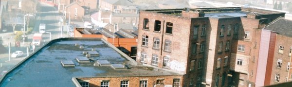 Photo showing a typical industrial flat roof