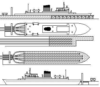 Sketch showing suggested Train ferry and berth